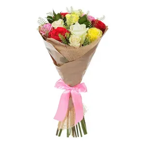 Шикарный букет Разноцветных Роз